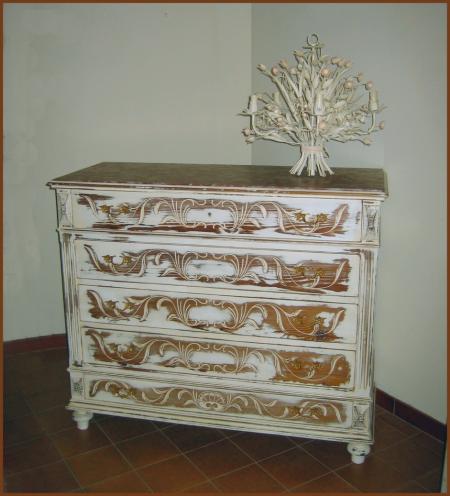 La commode en page d'acceuil une fois finie.